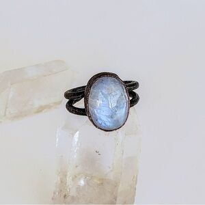 Copper moonstone ring